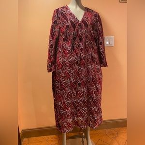 Handmade Tailored Dress and Hand sewn, Red, XXL